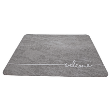 Mass 生活好物 軟矽藻泥防滑地墊 吸水地墊 腳踏墊 浴室/廚房可用, 60 x 40cm, 灰色