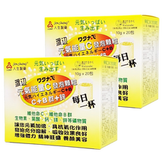 Jen Sheng 人生製藥 渡邊元氣能量C發泡顆粒 C+B群+鋅, 20包, 10g, 2盒