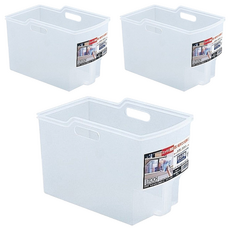 FUDOGIKEN 不動技研 日本製高位層板專用手持收納籃 手提握把, 33.4 x 24 x 22cm, 400006, 3個