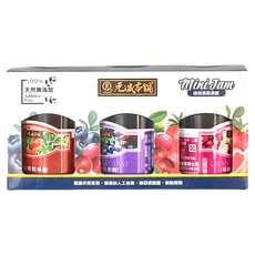 元歲本舖 迷你果醬套裝，天然無添加，草莓+藍莓+蔓越莓口味, 100g, 1組