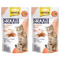 Gim Cat 俊寶俊喵 護膚亮毛 鮭魚餡餅, 外層酥脆 內層香濃夾心，增強體內自身防禦力, 60g, 2包