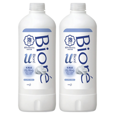 Biore 蜜妮 台灣公司貨 高彈潤沐浴慕絲 清新皂香 補充瓶, 450ml, 2瓶