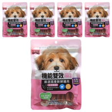 by DOG 汪洽普 機能雙效 麻花捲 犬用零食, 嚴選國產新鮮雞肉，泌尿道保健, 紅麴 + 蝦紅素 + 蔓越莓, 200g, 5包