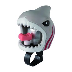 crazy SAFETY 3D瘋狂安全動物車鈴 自行車/機車/滑步車/嬰兒推車適用, 灰鯊魚, 1個