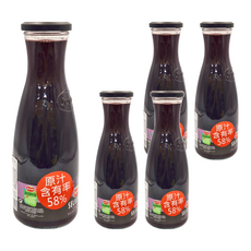 Juver 茱兒 紅葡萄汁, 原汁含有率58%, 850ml, 5瓶