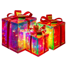 禮物盒智能調控燈三件套, 15/20/25cm USB燈