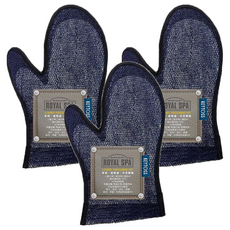 KEYTOSS 詰朵斯 去角質專科 厚織粗感沐浴手套, 手套行沐浴巾 搓洗更方便, 顏色隨機, 3個, 1支