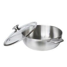 Hi CHEF 掌廚 316不鏽鋼火鍋 40.5cmx30.5cmx17cm 6200cc, MIT台灣製造, 無鉚釘好清潔, 30cm, 1個, Silver