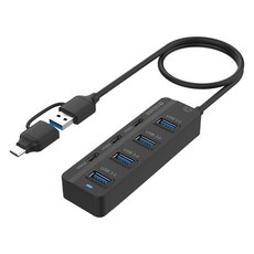 ESENSE 逸盛 4A+3C 7埠 USB3.0集線器，支援USB-A或USB-C接頭, 1組