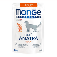 monGe 瑪恩吉 MONO無穀主食肉醬餐包 成貓, 鴨肉, 85g, 28包