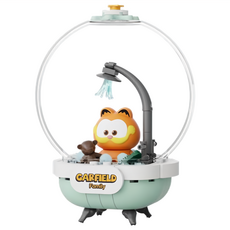 PANTASy 拼奇 加菲貓泡泡浴水晶球積木 超舒服系列 收藏模型, 1盒