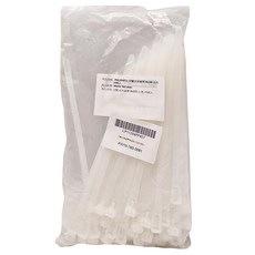 POLYWELL 可鬆式束線帶 PW15-T65-0091 8 x 200 1組, 白色, 100條