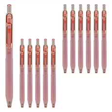 PENROTE 筆樂 S5柔色中性筆 藍墨, 粉紅色, 12支