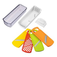 SHIMOMURA 下村 蔬果調理器4件組 日本製 多功能切菜器 安全護手, FVS-641, 1組, 35 x 265 x 90 毫米