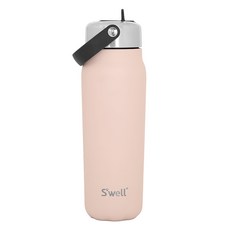 S'well Explorer 不鏽鋼吸管保溫瓶, 700ml, 玫瑰粉橘, 1個