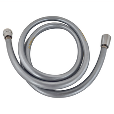 AQUADUO 自動排水軟管, PVC Shower hose 2M, 專利自動排水, 360度旋轉, 4層製造技術, 銀色, 1條