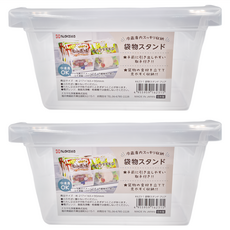 NAKAYA 冰箱袋裝食品收納筐 2個, 透明色, 1組