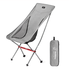 Naturehike 挪客 鋁合金折疊月亮椅 YL06款 NH18Y060-Z, 銀沙灰, 1張