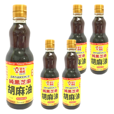 譽方媽媽 純黑芝麻胡麻油 370ml, 5瓶