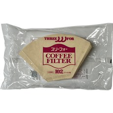 CAFEC 102咖啡濾紙 茶色 3~5人份, 100個, 1包