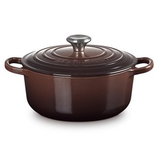 LE CREUSET 典藏圓鐵鍋 鋼頭 2.4L 20cm, 1個, 巧克力棕