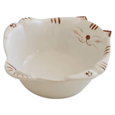 歐陸瓷具 手繪貓貓系列 330ml, B款萌貓碗 白色, 1個