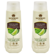 KHAOKHO TALAYPU 雙草本活髮潤髮乳 香檸&積雪草 適用於頭髮稀疏 不含矽靈及12種有害化學物質, 330ml, 2瓶
