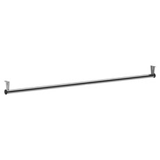 KI WISH 居家生活 120cm 吊衣桿含2掛勾，鋼鐵材質，台灣製造，平均荷重約25KG, 銀色