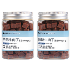 PEPE-RONI 陪陪肉肉 狗零食 牛肉丁, 富含omega-3，軟顆粒超好餵, 180g, 2罐