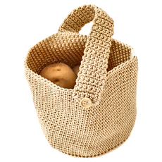 oka 編織籃 野菜保存用袋, 網狀 淺棕色, 1個