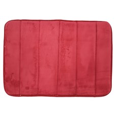 珊瑚絨記憶地墊 Set 3入, 棗紅色