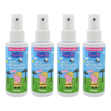 Probo 博寶兒 草本驅蚊噴霧 佩佩豬, 含植物精油, 無DEET, 100ml, 4瓶