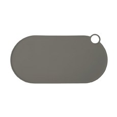 MOTHER-K 鉑金矽膠餐桌墊 6個月以上適用 可微波/烤箱/洗碗機/冰箱 煮沸消毒 通過美國FDA標準 BPA未檢出, 50 x 25.8 x 0.3cm, 酷酷灰, 1個