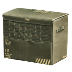 CARGO container 工業風磁吸式掀蓋垃圾桶, 軍綠色, 1個, 1層