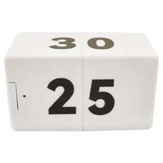 REQIR 2x1階魔方重力翻轉計時器充電款, 10個時間管理 白色, 1個, 單一商品