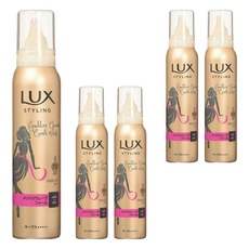 LUX 麗仕 俐落線條感美髮造型慕斯 強效定型 柔順光澤, 130g, 5瓶