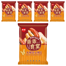 乖乖 乖乖食堂米果 大腸包小腸風味 台灣米製休閒零食, 5包, 60g