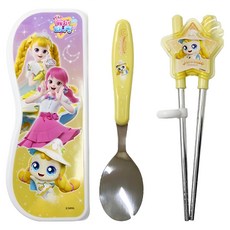 LE BARN 兒童款湯匙雙手矯正筷組 流星Catch Teenieping, 1組, 混和顏色