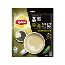 Lipton 立頓 絕品醇-翡翠茉香奶綠量販包, 19g, 15包, 1袋