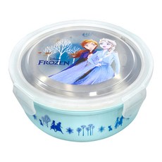 OTTO 崴昇 不鏽鋼隔熱餐碗 DS-8398FZ 550ml, 冰雪奇緣 藍色, 1個