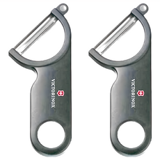 VICTORINOX 瑞士維氏 經典削皮器 76073 20g, 黑色, 2個