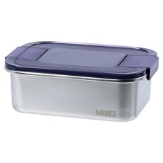 NEREZ 耐樂斯 紫創滑扣不鏽鋼保鮮盒 600ml, 1個, 單件