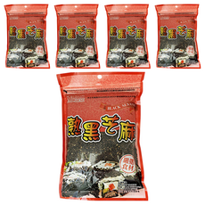耆盛食品 熟黑芝麻 嚴選食材 涼拌小菜/壽司/飯糰適用, 220g, 5包