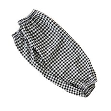 Seeticompany 棉格子工作用袖套雙手佩戴組, 黑色