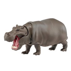 TAKARA TOMY as-06 河馬, 逼真動物模型，激發想像力，安全無毒材質，收藏擺設皆宜, 9 x 6 x 5cm, 1入