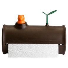 QUALy 滾動松鼠面紙盒, 咖啡色