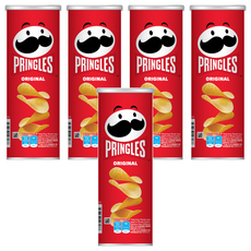 PRINGLES 品客 洋芋片 原味, 全面升級 口感香酥脆 厚實馬鈴薯片, 102g, 5罐