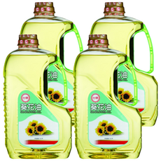 台糖 100％葵花油, 非基改, 含亞麻酸及次亞麻油酸, 不飽和脂肪酸含量80%以上, 2L, 4瓶