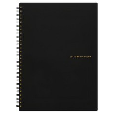 Mnemosyne 7mm 橫線線圈便條本 B5尺寸 80頁 黑色, 橫線 黑色, 1本