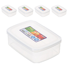 KEYWAY 聯府 巧麗長型密封盒, 1個容器 + 1個蓋子, 5個